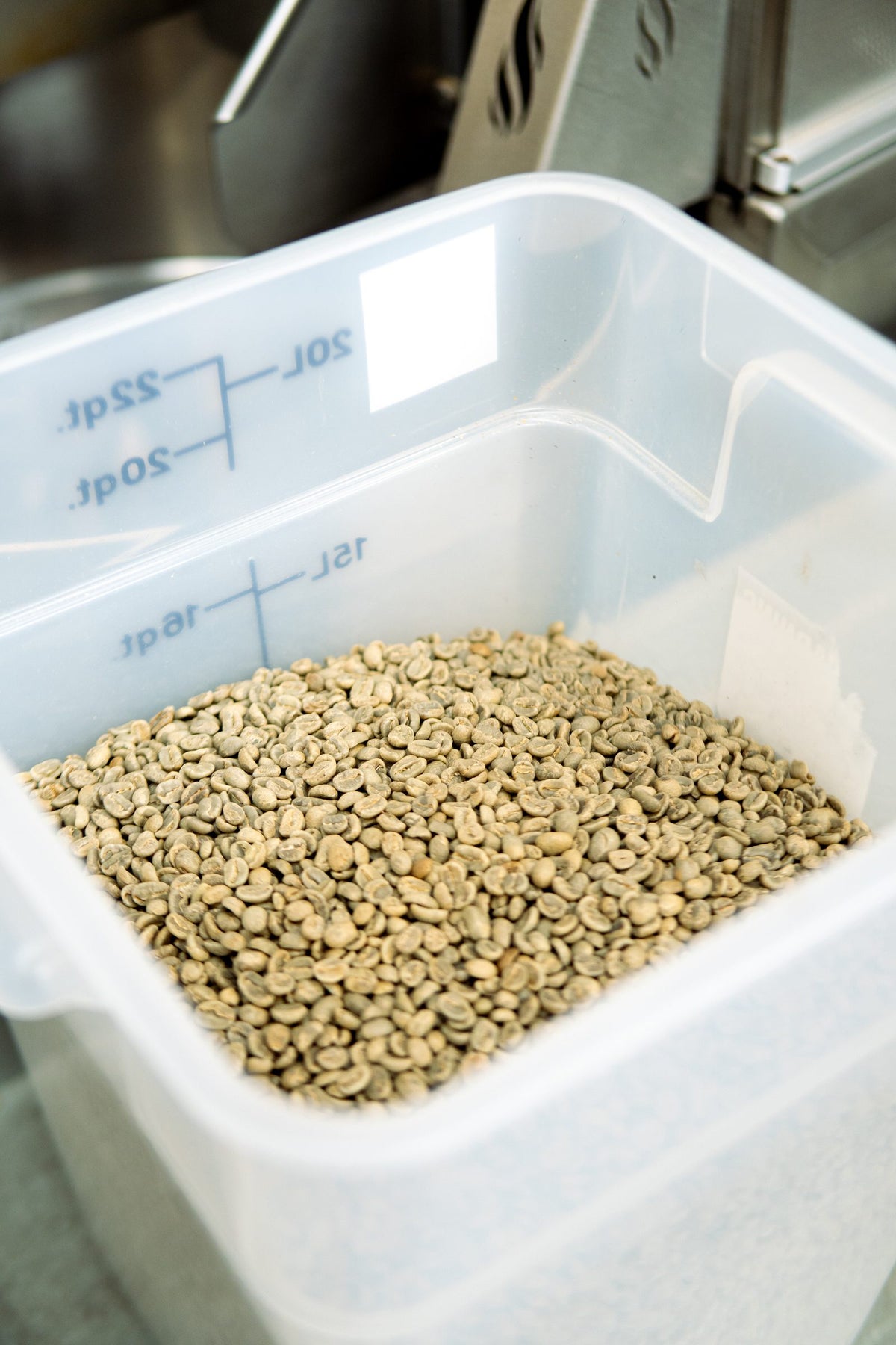 Green coffee ready to roast
